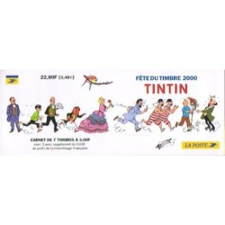 BC3305 - FETE DU TIMBRE 2000 - TINTIN - CARNET NON PLIE.