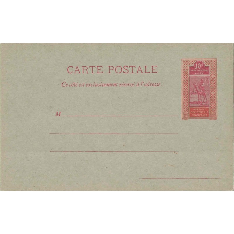 HAUT-SENEGAL NIGER - ENTIER POSTAL NEUF 10c.