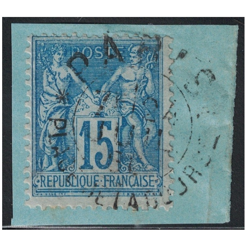 No090 - 15c SAGE - PARIS - CACHET D'ESSAI - PL DE LA BOURSE.