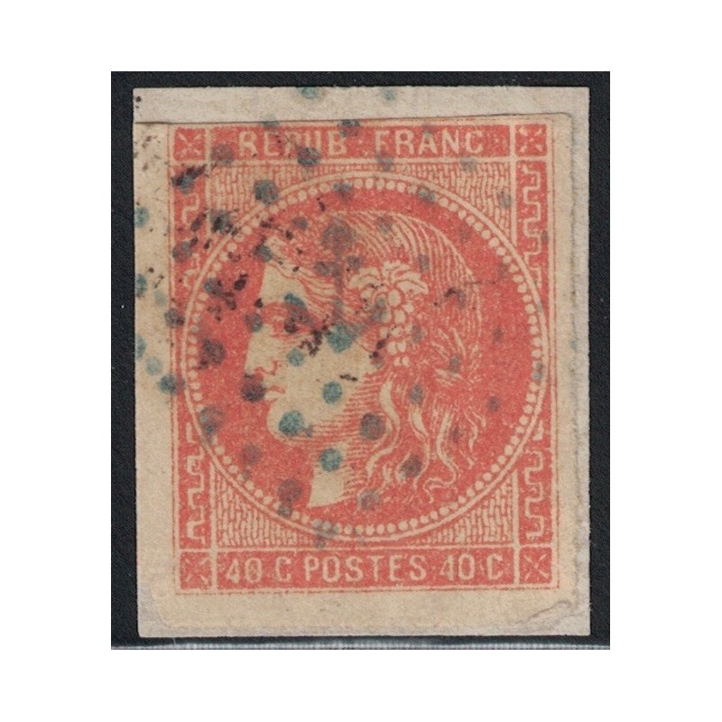 No048 - 40c ORANGE - BORDEAUX - OBLITERATION ANCRE BLEU.