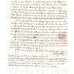 ARMEE D'ESPAGNE - (G) ARM.D'ESPAGNE - 1823 - TEXTE AVEC SIGNATURE - CACHET VERSO AVEC COURONNE ROYALE..