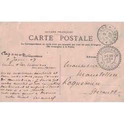 GUYANE - CAYENNE - 2 JANVIER 1907 - ILES DU DIABLE - CASE DE DREYFUS.