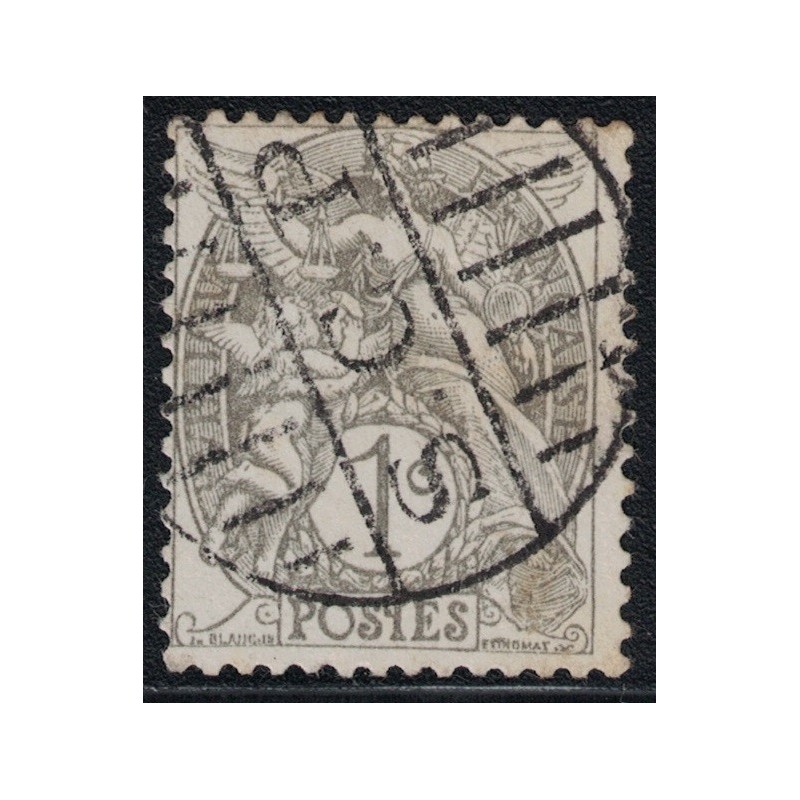 No107 - 1c TYPE BLANC - CACHET AGENCE DE DISTRIBUTION .