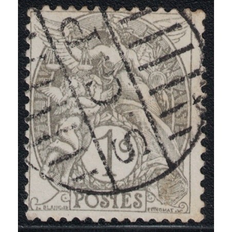 No107 - 1c TYPE BLANC - CACHET AGENCE DE DISTRIBUTION .