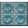 No029B - 20c EMPIRE - BLOC DE 4 - OBLITERATION GC4545 BUREAU SUPPLEMENTAIRE - DANGU - DROME - RARE.