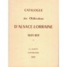 ALSACE ET LORRAINE - CATALOGUE DES OBLITERATIONS D'ALSACE-LORRAINE 1849-1871 - CH.SCHOTT - 1972.