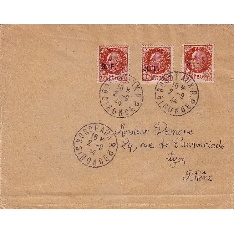 LIBERATION - BORDEAUX - GIRONDE - LETTRE - DU  2-9-1944.