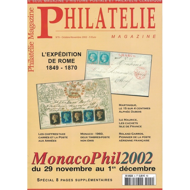 PHILATELIE MAGAZINE - No9 - 2002- EDITION BOULE.