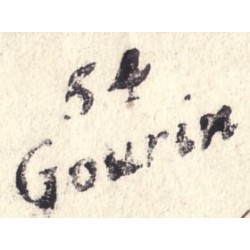 MORBIHAN - 54 GOURIN CURSIVE + DECIME DU 6-7-1840.