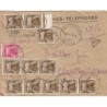 MARNE - PORT A BINSON - RECOMMANDEE PROVISOIRE - ENVELOPPE PTT - TAXEE A 2F25 AVEC 12 TIMBRES - LE 9-4-1953.