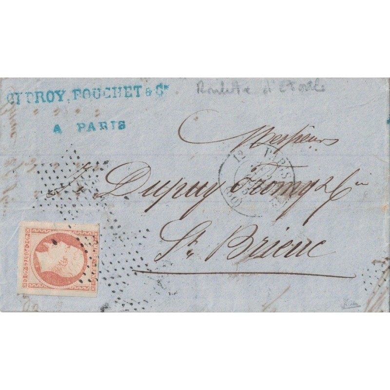PARIS - EMPIRE - No16 - OBLITERATION ROULETTE D'ETOILES - LE 24 OCTOBRE 1855.