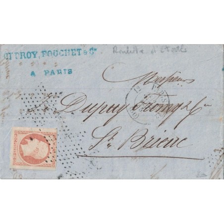 PARIS - EMPIRE - No16 - OBLITERATION ROULETTE D'ETOILES - LE 24 OCTOBRE 1855.