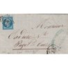 RHONE - LYON - No14Ae - BLEU SUR LILAS - LE 20 MARS 1858 - SIGNATURE BAUDOT ET CALVES.