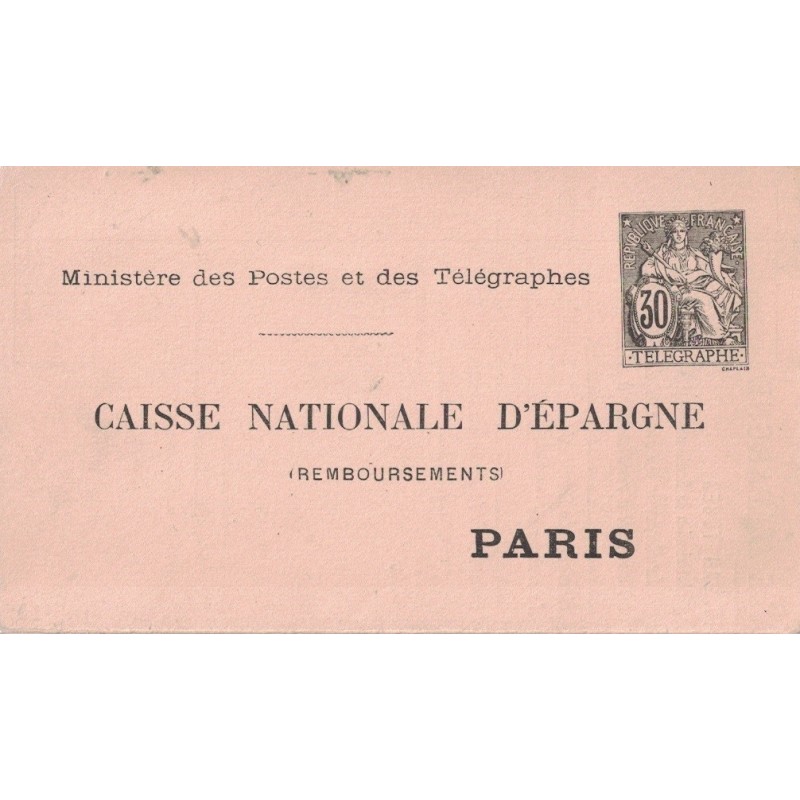 CHAPLAIN - PNEUMATIQUE - CAISSE NATIONALE D'EPARGNE - NEUF.