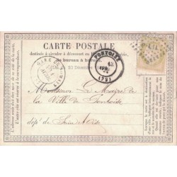 NORD - CARTE PRECUSEUR REPIQUAGE COMPAGNIE DES MINES D'ANZIN -GARE DE SOMAIN - CERES N°59 - OBLITERATION AMBULANT P.LIL