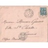 TURQUIE - CONSTANTINOPLE PERA POSTE FRANCAISE 3-1-1914 - TYPE MOUCHON AVEC SURCHARGE.