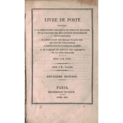 LIVRE DE POSTE - POUR L'AN 1840 - IMPRIMERIE ROYALE.