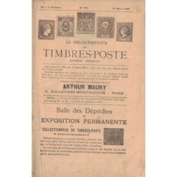 LE COLLECTIONNEUR DE TIMBRES-POSTE - No221 - ARTHUR MAURY - 31 MARS 1899