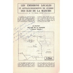 EMISSIONS LOCALES ET AFFRANCHISSEMENTS DE GUERRE DES ILES DE LA MANCHE - Y.M.DANAN - 1968 -AVEC SIGNATURE DANAN