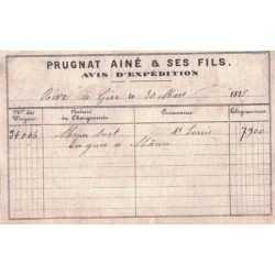 LOIRE - RIVE DE GIER - CONVOYEUR STATION StE.LY. - CARTE PRECURSEUR AVEC REPIQUAGE AVIS D'EXPEDITION.