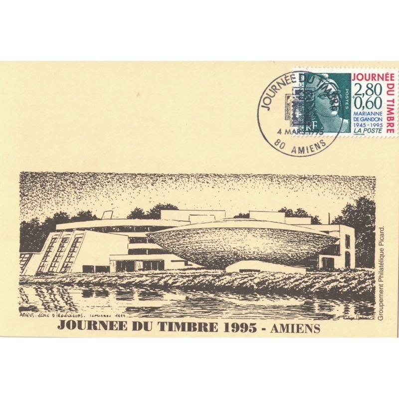 JOURNEE DU TIMBRE 1995 - AMIENS - CARTE LOCALE.