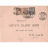 BOUCHES DU RHONE - MARSEILLE DEPART - AFFRANCHISSEMENT SAGE 5c - 1c PERFORATION C.S. CAILLOL ET ST PIERRE - Cie PAQUEBOT.