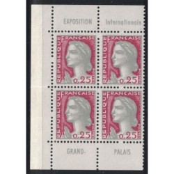 No1263 - DECARIS - BLOC DE 4 DE CARNET - PUB - EXPOSITION INTERNATIONALE PHILATEC.