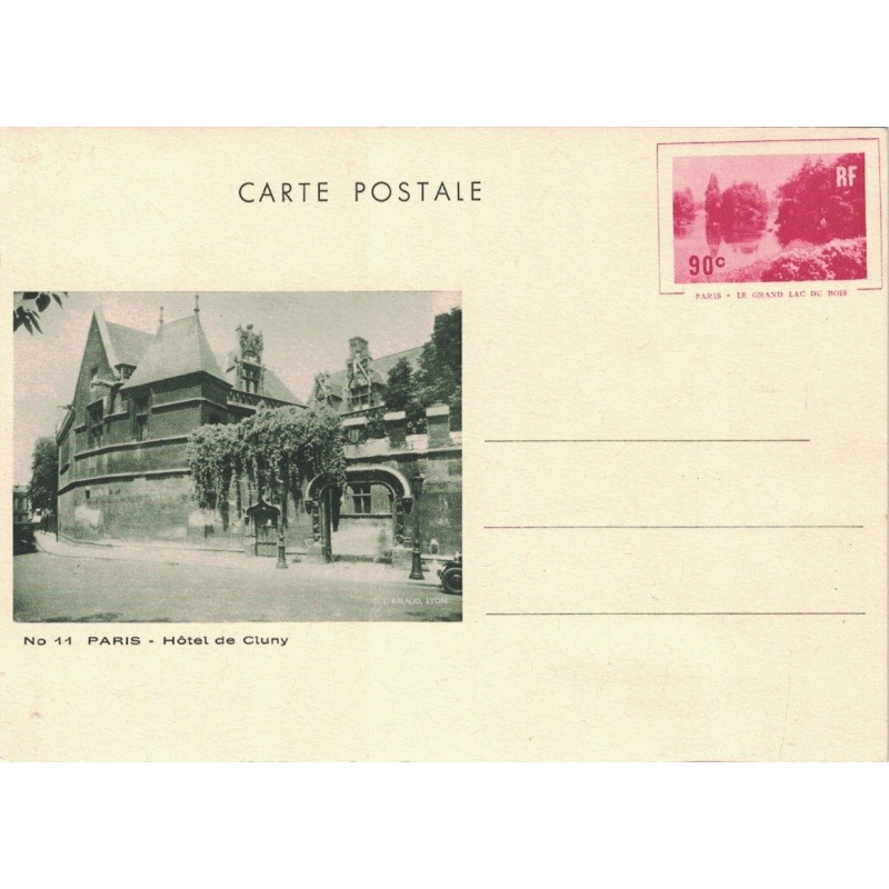 PARIS - ENTIER POSTAL NEUF - HOTEL DE CLUNY - COTE 27€50.