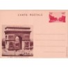 PARIS - ENTIER POSTAL NEUF - ARC DE TRIOMPHE DE L'ETOILE - COTE 23€ - SEPIA SUR CARTON CHAMOIS.