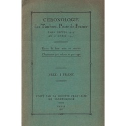 CHRONOLOGIE DES TIMBRES-POSTE DE FRANCE - DE 1919 A 1927 - 1937.