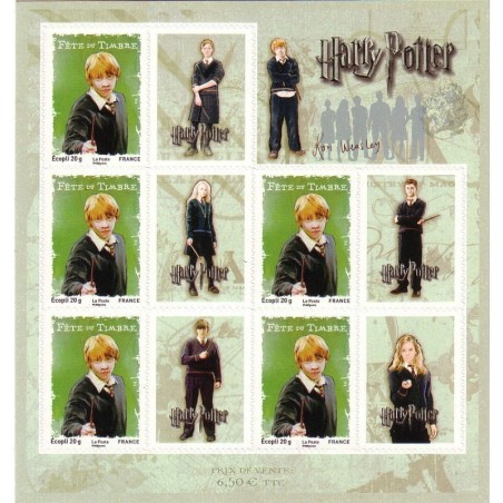 AUTOADHESIFS - FEUILLE - F115 - RON WEASLEY - COTE 40€.