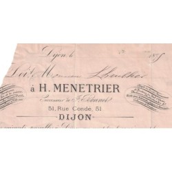COTE D'OR - BUREAU DE PASSE 1307 - GARE DE DIJON - No60 DU 19 DECEMBRE 1875.