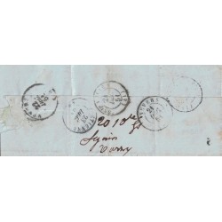 NIEVRE - VARSY - 25c CERES - OBLITERATION GRILLE - 21 DECEMBRE 1851