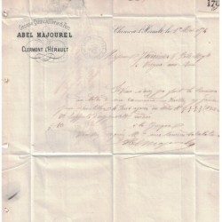 HERAULT - CLERMONT DE L'HERAULT - CONVOYEUR STATION L.PAULH - N°60B OBLITERATION LOSANGE CT1° - VERSO