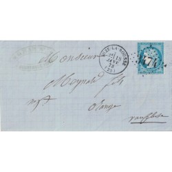 DROME - SUZE LA ROUSSE - NoO60 OBLITERATION GC3474 -SUPERBE - LE 18 JANVIER 1873.