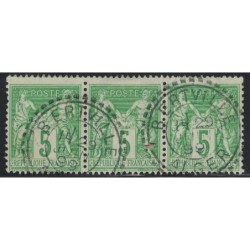 No106 - ALGERIE - BERTVILLE - ALGER - T84 - LE 29 JUIN 1899 - BANDE DE 3 - RARE