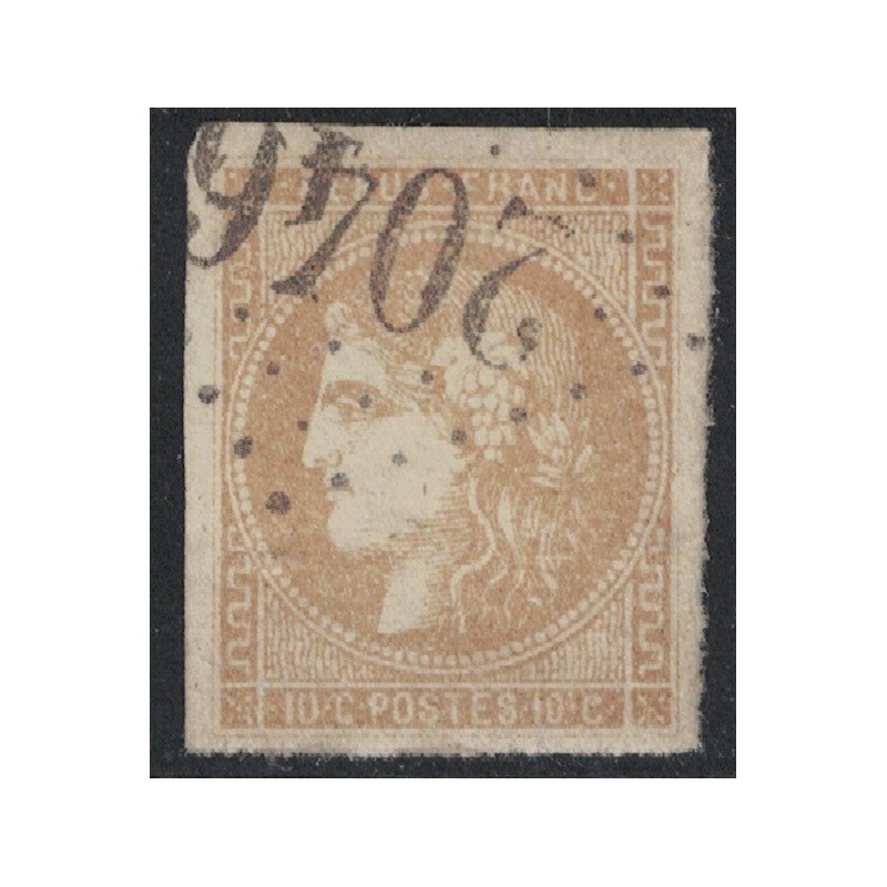 No043B - 10c BISTRE - OBLITERATION GC2046 - LILLE - NORD - COTE 110€ - SUPERBE.