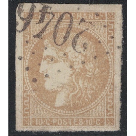 No043B - 10c BISTRE - OBLITERATION GC2046 - LILLE - NORD - COTE 110€ - SUPERBE.