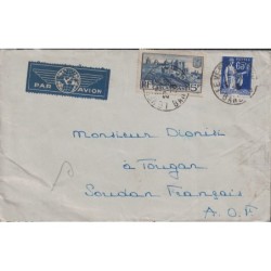 YVELINES - LE VESINET BANLIEU - LETTRE AVION POUR TOUGAN SOUDAN FRANCAIS - OCTOBRE 1938.