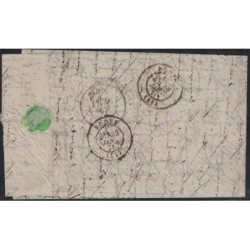 BALLON MONTE - LA POSTE DE PARIS - AFFRANCHISSEMENT PAIRE DU No28 ETOILE 16 LE 16 JANVIER 1871.