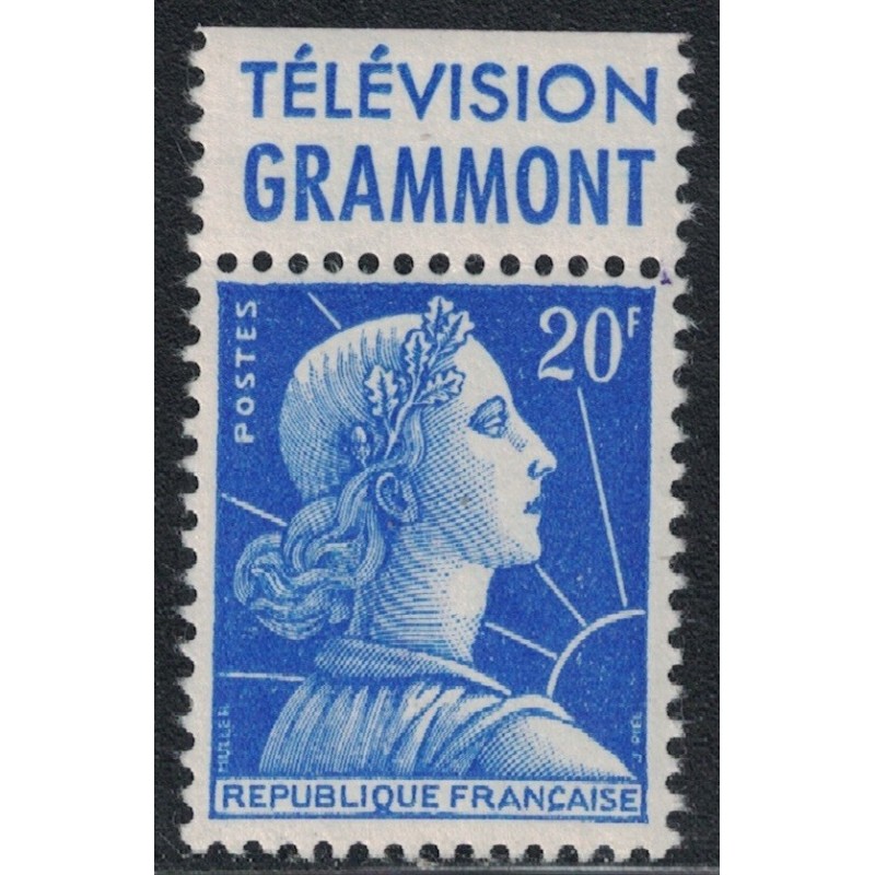 No1011B - 20F MULLER AVEC BANDELETTE PUB - TELEVISION GRAMMONT.