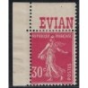 No0191 - SEMEUSE 30c ROSE BANDE PUB - EVIAN.