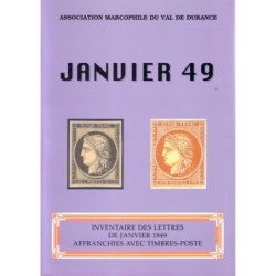 JANVIER 1849 - INVENTAIRE DES LETTRES DE JANVIER 1849 - VAL DURANCE 1999.