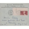 PARIS - EXPOSITION PHILATELIQUE - 26-6-1937 - COLLOT BORD DE FEUILLE SEUL SUR LETTRE.