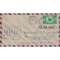 NOUVELLE CALEDONIE - 1er LIAISON NOUVELLE CALEDONIE ILES WALLIS PAR TRAPAS.