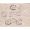 MARNE - REIMS - LETTRE RECOMMANDEE AVEC TYPE PAIX POUR LE Cte DE BEARN EN ITALIE - 5 TIMBRES TAXE EN ARRIVEE - SUPERBE.