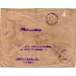 TONKIN - ACCIDENT - COURRIER IMMERGE JUSQU'AU RENFLOUEMENT DE L'APPAREIL - GRIFFE POSTALE COURRIER ACCIDENTE