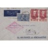 NORD - TOURCOING - LETTRE AEROMARITIME - FRANCE COTE D'AFRIQUE - 1er MARS 1937 - BEL AFFRANCHISSEMENT.
