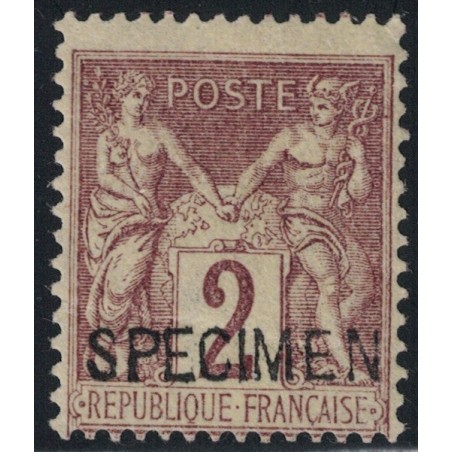 No085f - 2c SAGE - SURCHARGE SPECIMEN - SIGNATURE CALVES- NEUF TRACE CHARNIERE - COTE 600€.