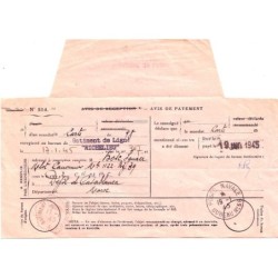 BATIMENT DE LIGNE RICHELIEU - AVIS DE RECEPTION - POUR LE BUREAU NAVAL N°56 DE CASABLANCA - 17-1-1945.